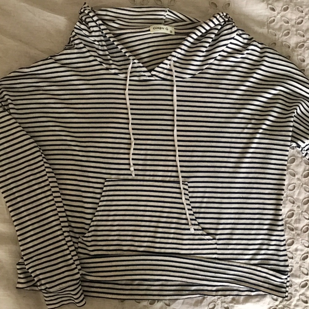 Soft & Light Striped Pullover with Hood